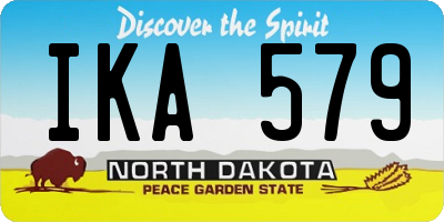 ND license plate IKA579