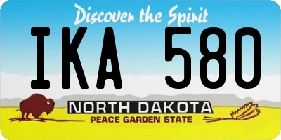 ND license plate IKA580