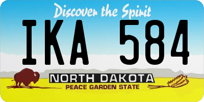 ND license plate IKA584