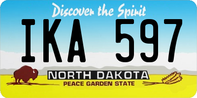 ND license plate IKA597