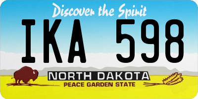 ND license plate IKA598