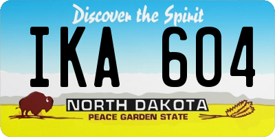 ND license plate IKA604
