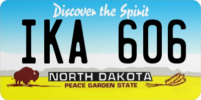 ND license plate IKA606