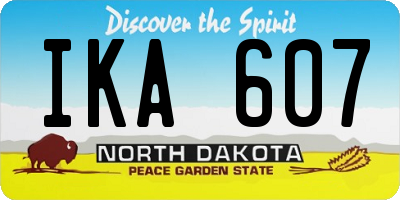 ND license plate IKA607