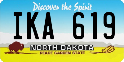 ND license plate IKA619