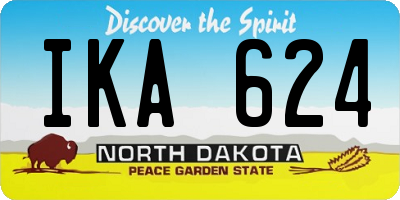 ND license plate IKA624