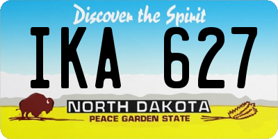 ND license plate IKA627