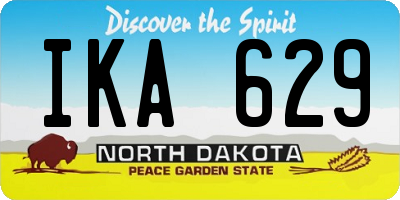 ND license plate IKA629