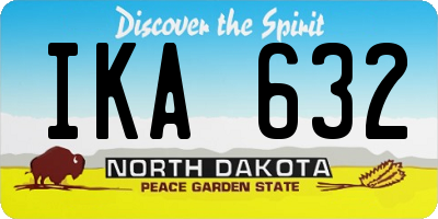 ND license plate IKA632