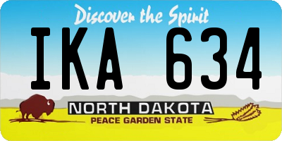 ND license plate IKA634