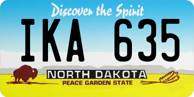 ND license plate IKA635