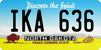 ND license plate IKA636