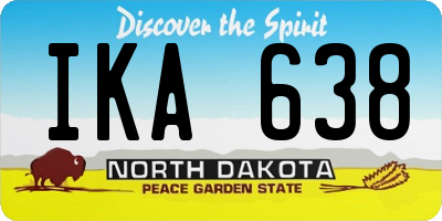 ND license plate IKA638