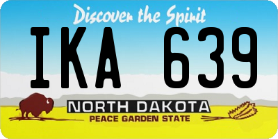 ND license plate IKA639