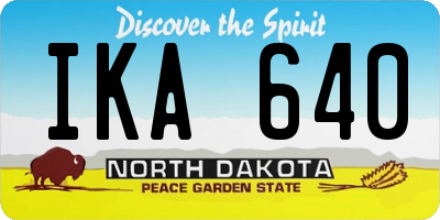 ND license plate IKA640