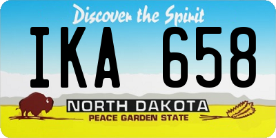 ND license plate IKA658