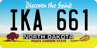 ND license plate IKA661
