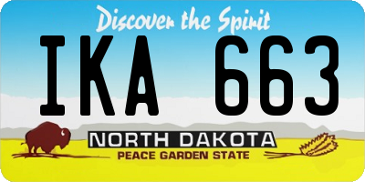 ND license plate IKA663