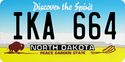 ND license plate IKA664