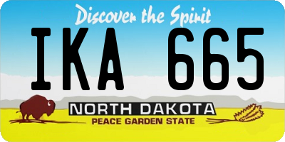 ND license plate IKA665