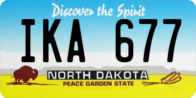 ND license plate IKA677