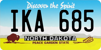 ND license plate IKA685