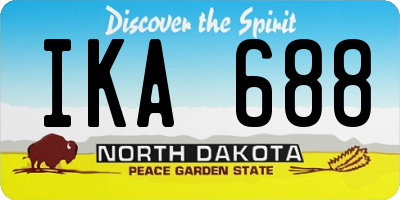 ND license plate IKA688