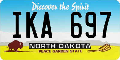 ND license plate IKA697