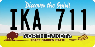 ND license plate IKA711