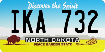 ND license plate IKA732