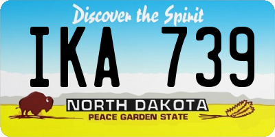 ND license plate IKA739
