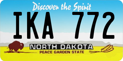 ND license plate IKA772