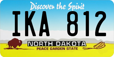 ND license plate IKA812