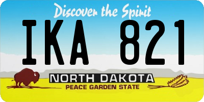 ND license plate IKA821
