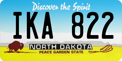 ND license plate IKA822