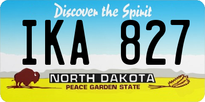 ND license plate IKA827