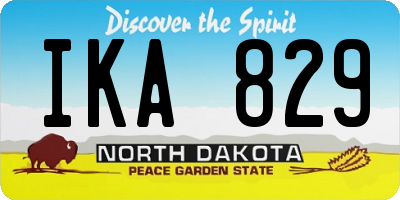 ND license plate IKA829