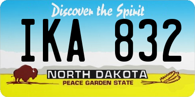 ND license plate IKA832
