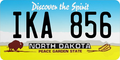 ND license plate IKA856