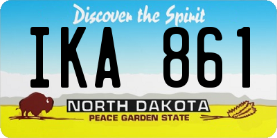 ND license plate IKA861