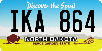 ND license plate IKA864