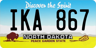 ND license plate IKA867