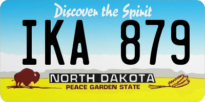 ND license plate IKA879