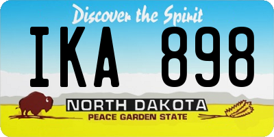 ND license plate IKA898