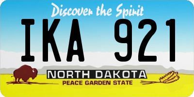 ND license plate IKA921