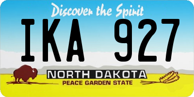 ND license plate IKA927