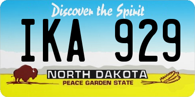 ND license plate IKA929