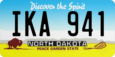 ND license plate IKA941
