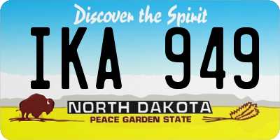 ND license plate IKA949