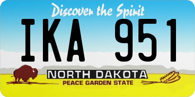 ND license plate IKA951